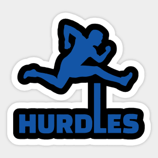 HURDLES blue Sticker